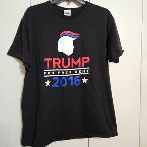 Donald Trump For President 2016 Shirt Large L Black Delta Pro Weight Graphic Tee